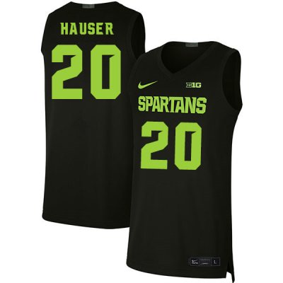 Men Joey Hauser Michigan State Spartans #20 Nike NCAA Black Authentic College Stitched Basketball Jersey CF50Y41DI